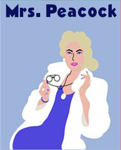 cartoon image of Mrs. Peacock