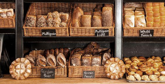 Inside of the bakery shop